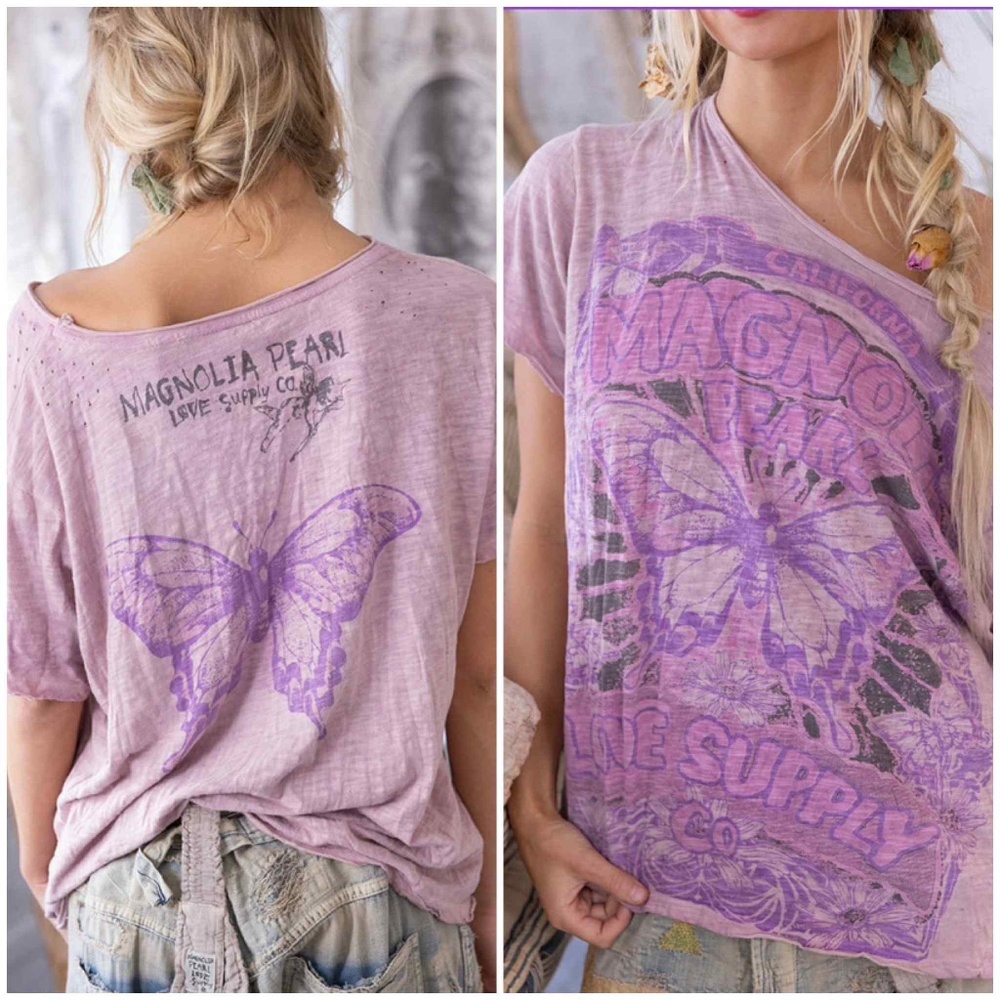 Magnolia Pearl California MP Butterfly T Top 2283 Fairytale NWT
